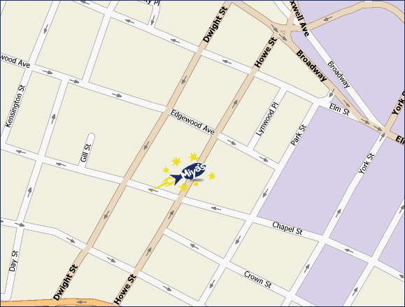 Map of Miya's Sushi in New Haven, CT